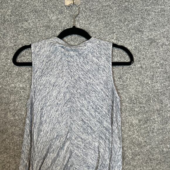 Sigrid Olsen Shirt Womens Medium Blue Linen Tank Top Flowy Vneck Casual Boho - Picture 10 of 10